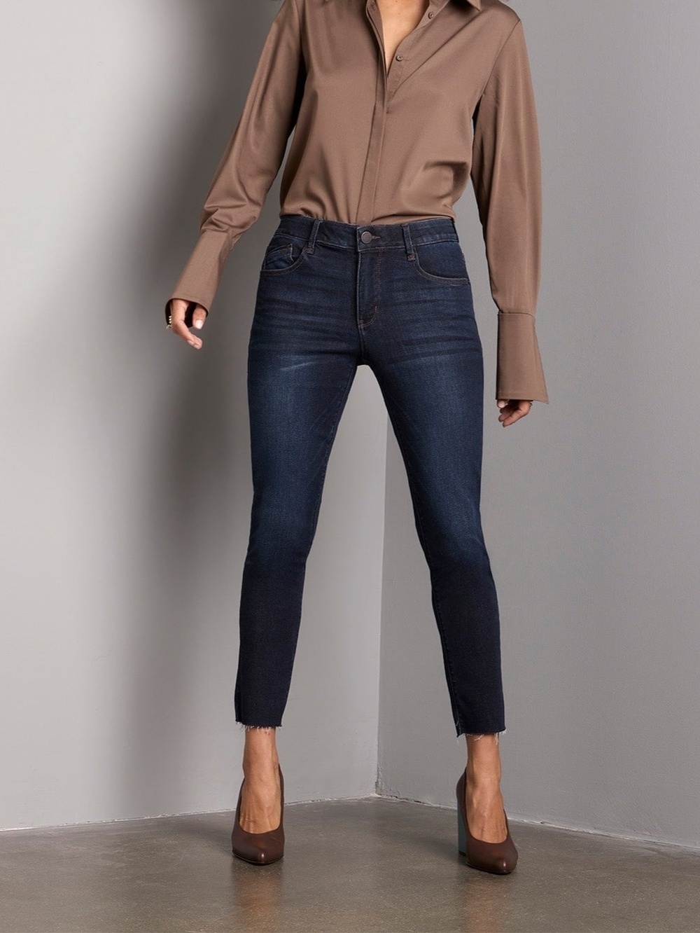 2 PAIR -Refuge Dark Blue High-Rise Skinny Jeans 8